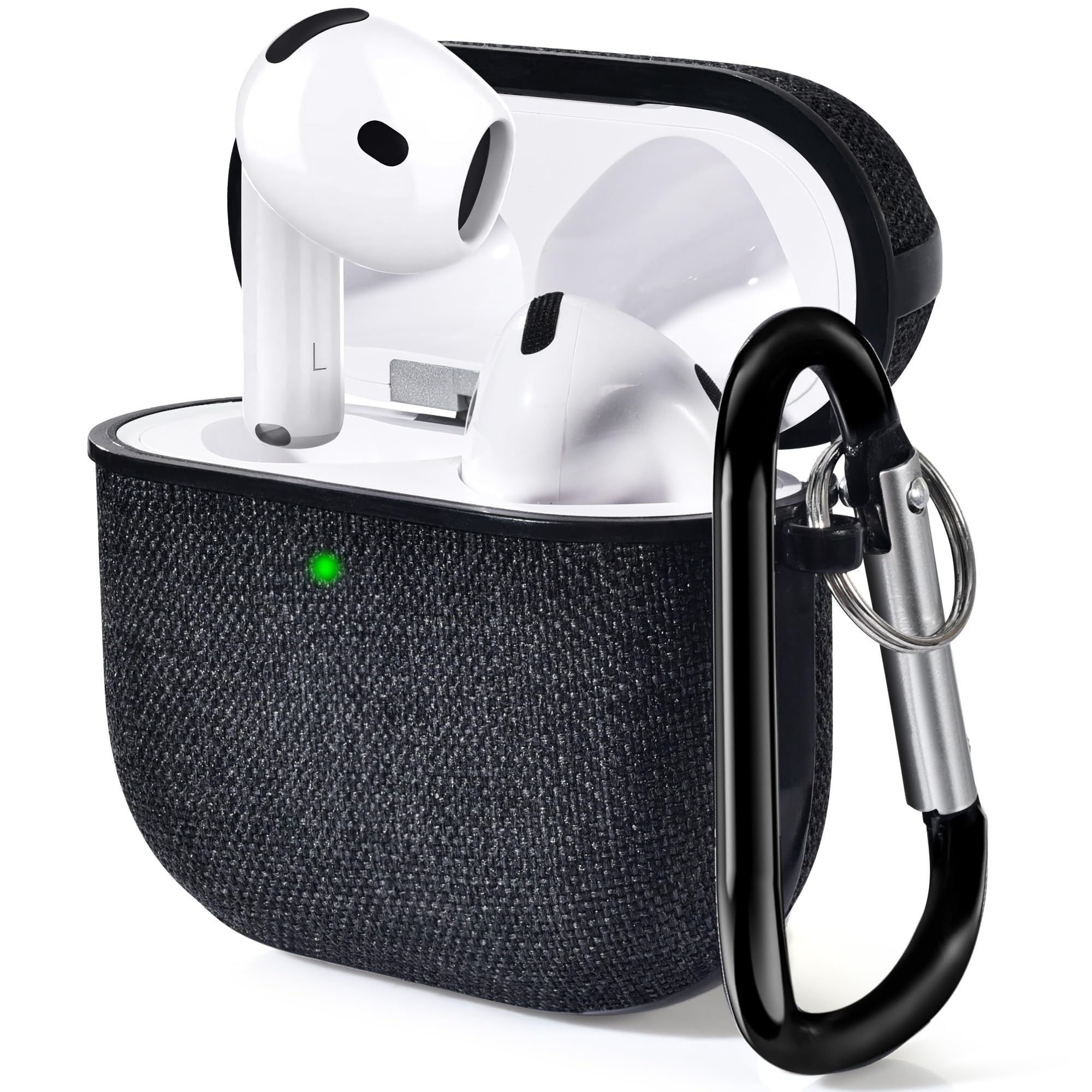 V-MORO AirPods イヤホンケース 黒 カラビナ付き V-MORO AirPods Pro ケースをレビュー。カラビナ付きで